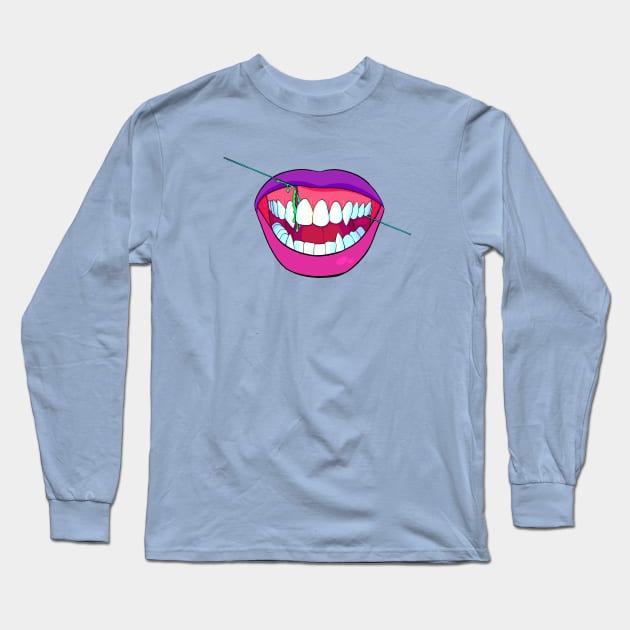 Evil Grin Long Sleeve T-Shirt by steffiemolla